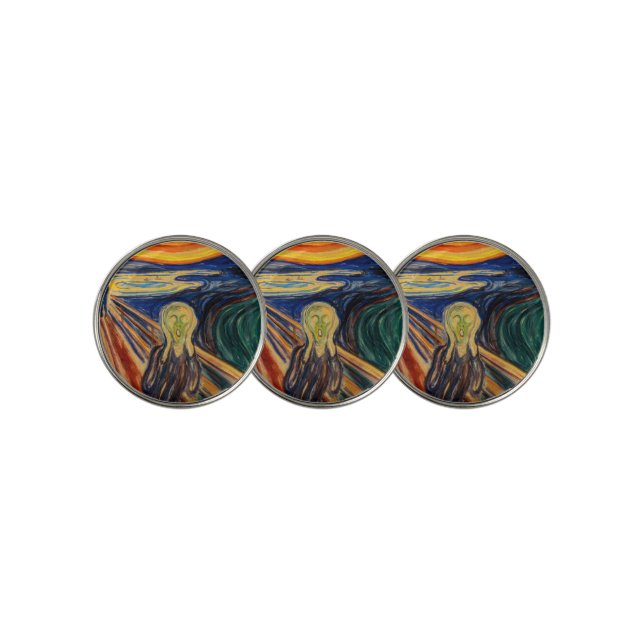Edvard Munch - The Scream 1910 Golf Ball Marker (3 Up)