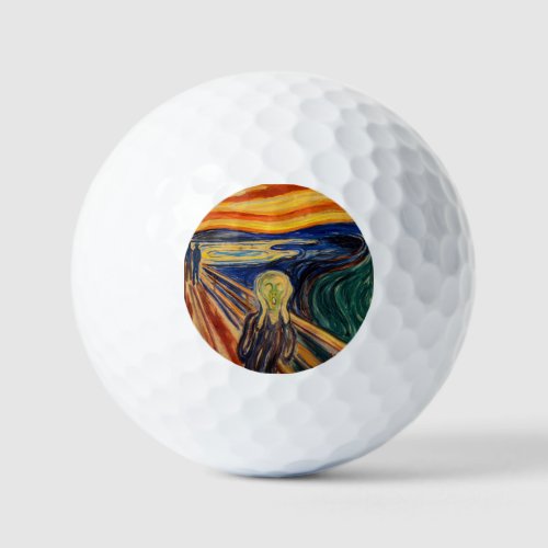 Edvard Munch _ The Scream 1910 Golf Balls