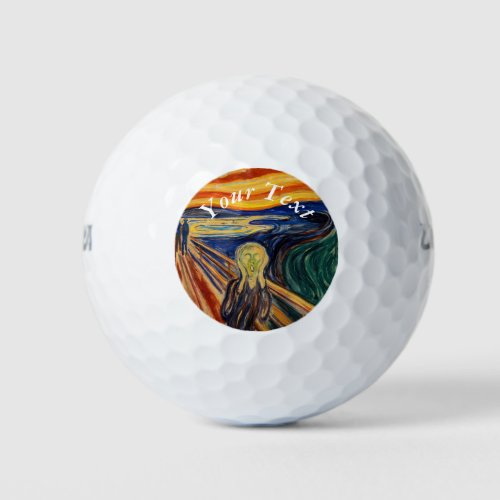 Edvard Munch _ The Scream 1910 Golf Balls