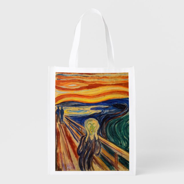 Edvard Munch - The Scream 1910 Grocery Bag (Front)