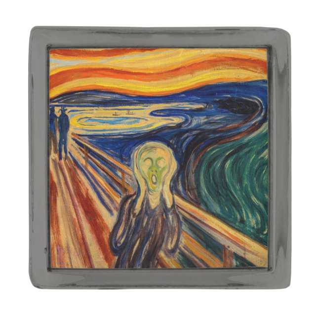 Edvard Munch - The Scream 1910 Gunmetal Finish Lapel Pin (Front)