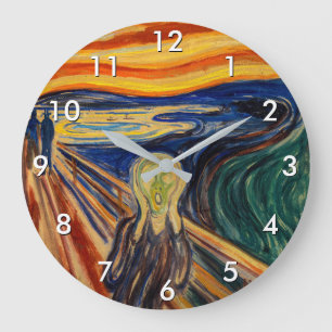 Edvard Munch - The Scream 1910 Large Clock