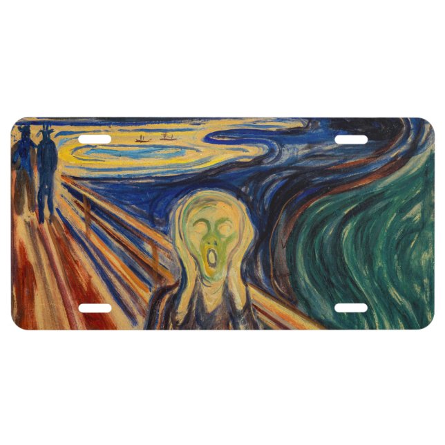 Edvard Munch - The Scream 1910 License Plate (Front)