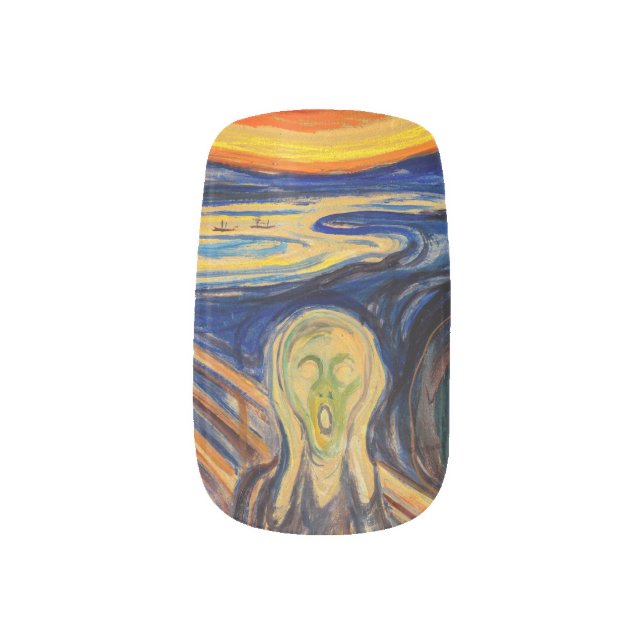 Edvard Munch - The Scream 1910 Minx Nail Art (Left Thumb)