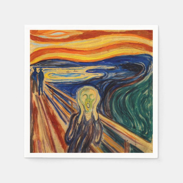 Edvard Munch - The Scream 1910 Napkins (Front)