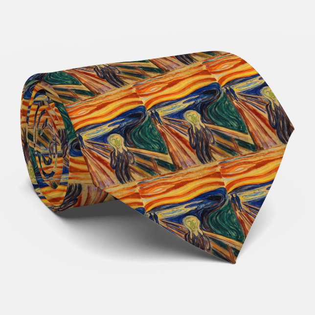 Edvard Munch - The Scream 1910 Neck Tie (Rolled)