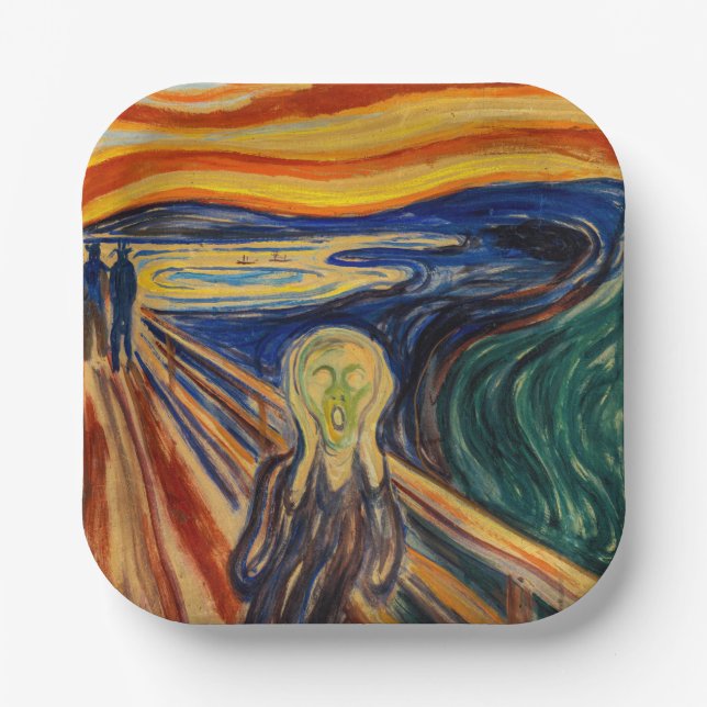 Edvard Munch - The Scream 1910 Paper Plates (Front)