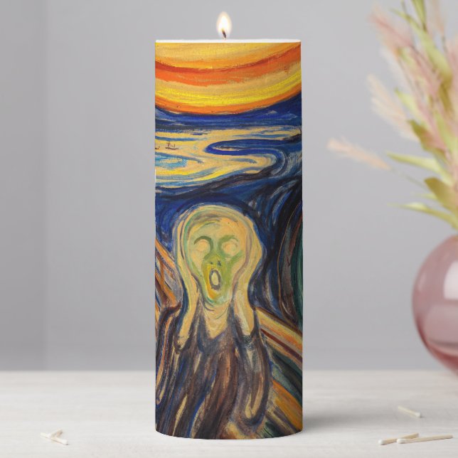 Edvard Munch - The Scream 1910 Pillar Candle (In Situ)