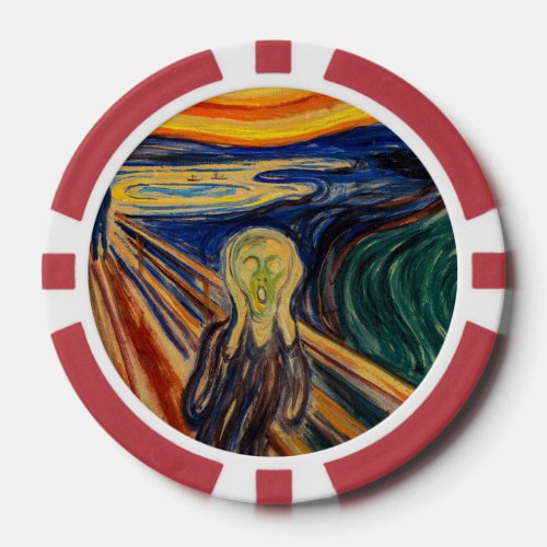 Edvard Munch _ The Scream 1910 Poker Chips