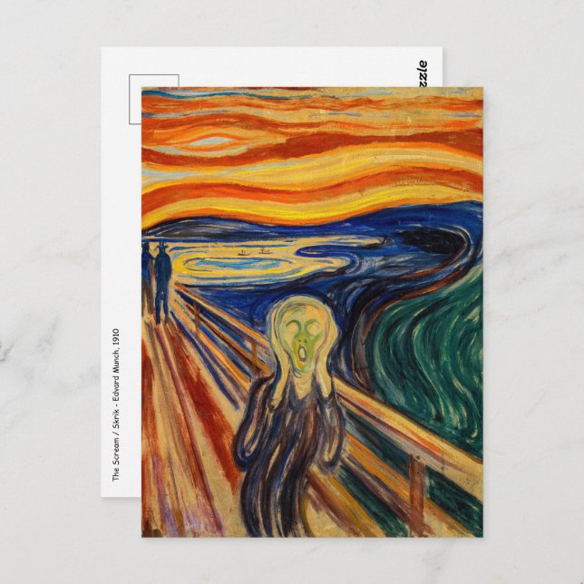 Edvard Munch - The Scream 1910 Postcard (Front/Back)