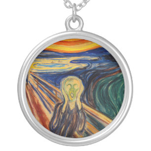 Edvard Munch - The Scream 1910 Silver Plated Necklace