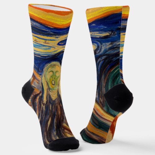 Edvard Munch _ The Scream 1910 Socks