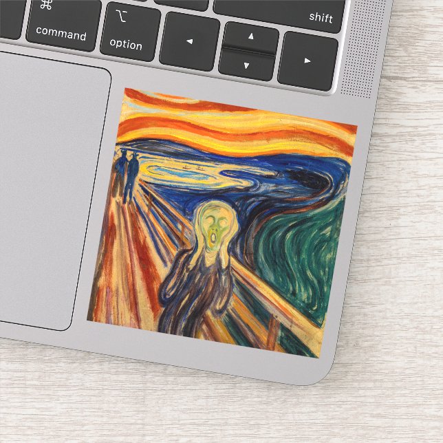 Edvard Munch - The Scream 1910  Sticker (Detail)