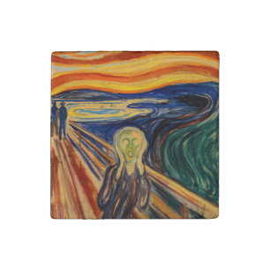 Edvard Munch - The Scream 1910 Stone Magnet