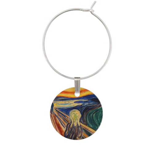 Edvard Munch _ The Scream 1910 Wine Charm