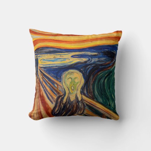 Edvard Munch _ The Scream 191 Throw Pillow