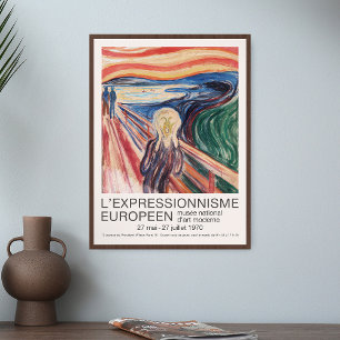 Edvard Munch The Scream Art Exhibition Rare Print