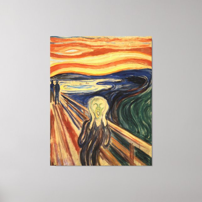 Edvard Munch The Scream Art Masterpiece Painting Canvas Print (Front)