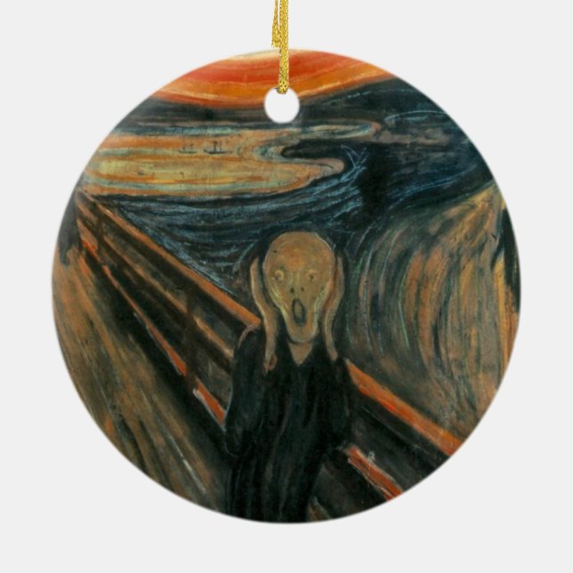 Edvard Munch - The Scream Ceramic Ornament (Back)