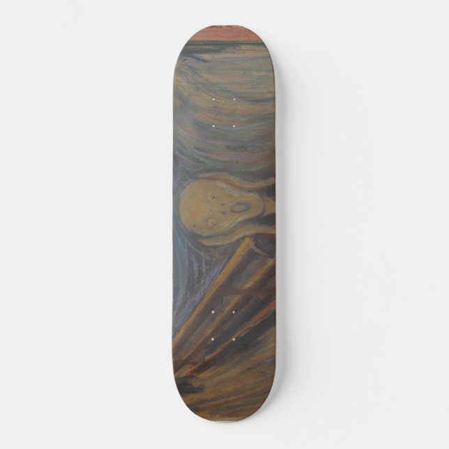 Edvard Munch "The Scream" Classic Art Painting Skateboard (Front)
