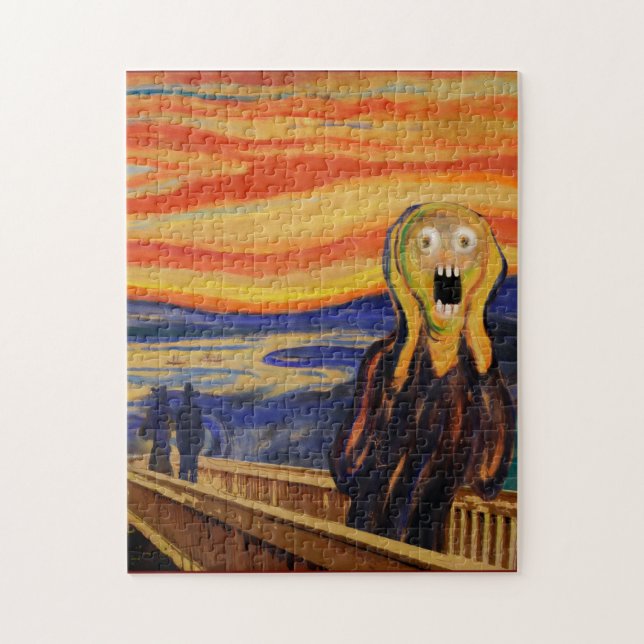 Edvard Munch The Scream Freaked Out Jigsaw Puzzle (Vertical)