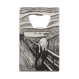 Edvard Munch The Scream Lithograph Print Famous Credit Card Bottle Opener