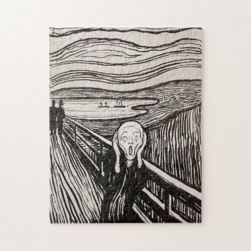 Edvard Munch The Scream Lithograph Print Famous Jigsaw Puzzle