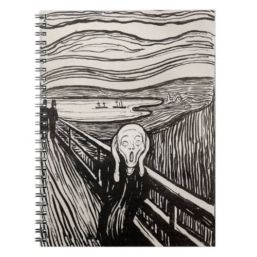 Edvard Munch The Scream Lithograph Print Famous Notebook