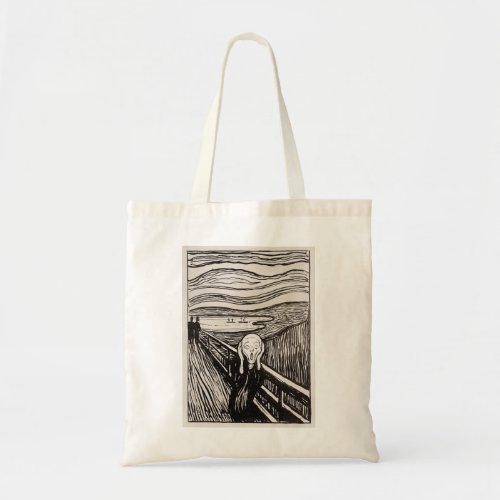 Edvard Munch The Scream Lithograph Print Famous Tote Bag