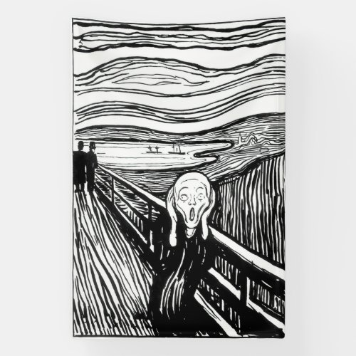 Edvard Munch _ The Scream Lithography Banner