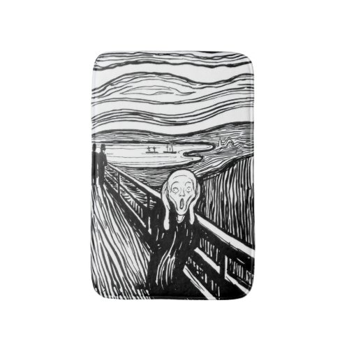 Edvard Munch _ The Scream Lithography Bath Mat