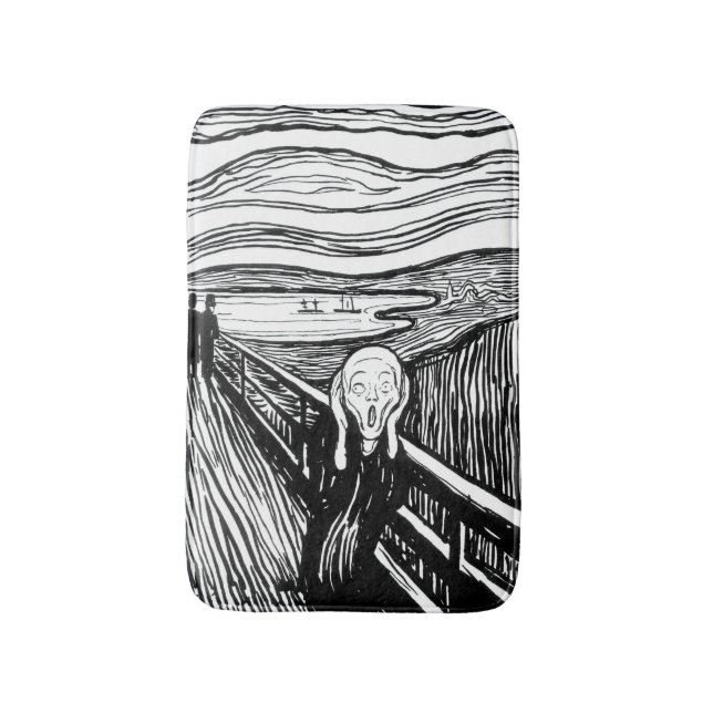 Edvard Munch - The Scream Lithography Bath Mat (Front Vertical)