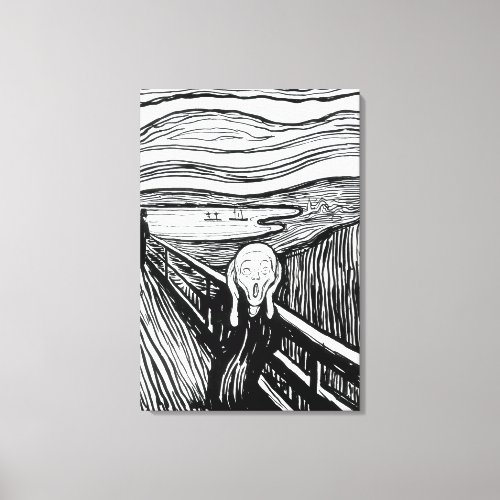 Edvard Munch _ The Scream Lithography Canvas Print