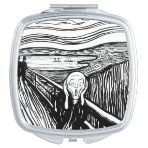 Edvard Munch - The Scream Lithography Compact Mirror