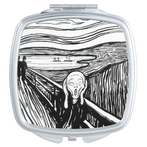 Edvard Munch _ The Scream Lithography Compact Mirror