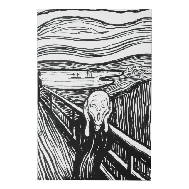 Edvard Munch - The Scream Lithography Faux Canvas Print (Front)