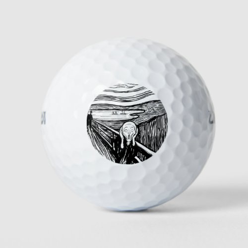 Edvard Munch _ The Scream Lithography Golf Balls