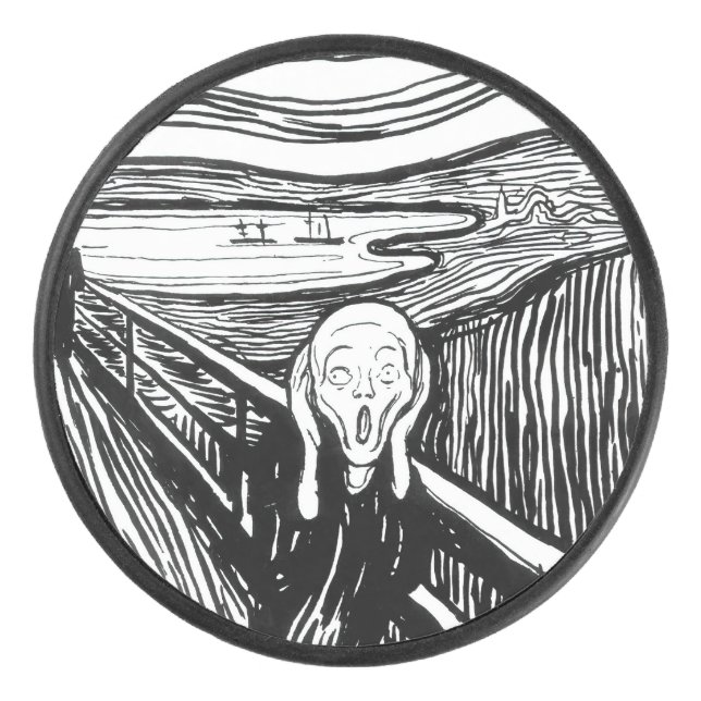 Edvard Munch - The Scream Lithography Hockey Puck (Front)
