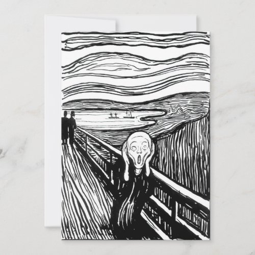 Edvard Munch _ The Scream Lithography Invitation