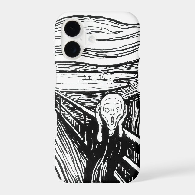 Edvard Munch - The Scream Lithography Iphone Case (Back)