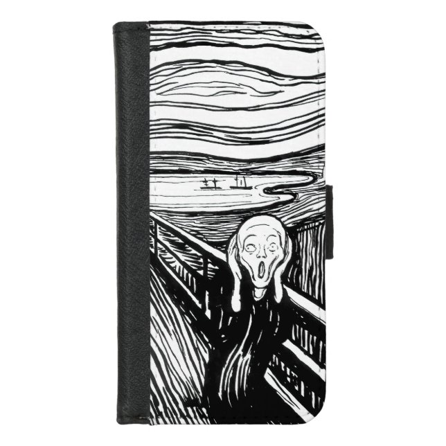 Edvard Munch - The Scream Lithography iPhone Wallet Case (Front)