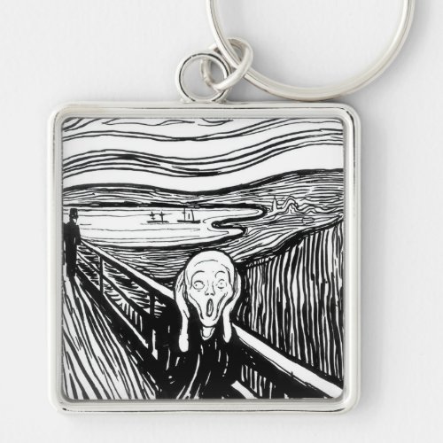 Edvard Munch _ The Scream Lithography Keychain