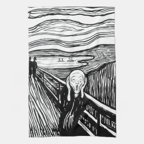 Edvard Munch _ The Scream Lithography Kitchen Towel