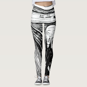 Edvard Munch - The Scream Lithography Leggings