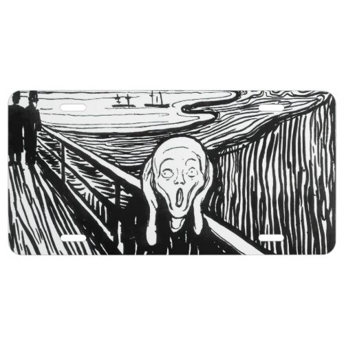 Edvard Munch _ The Scream Lithography License Plate