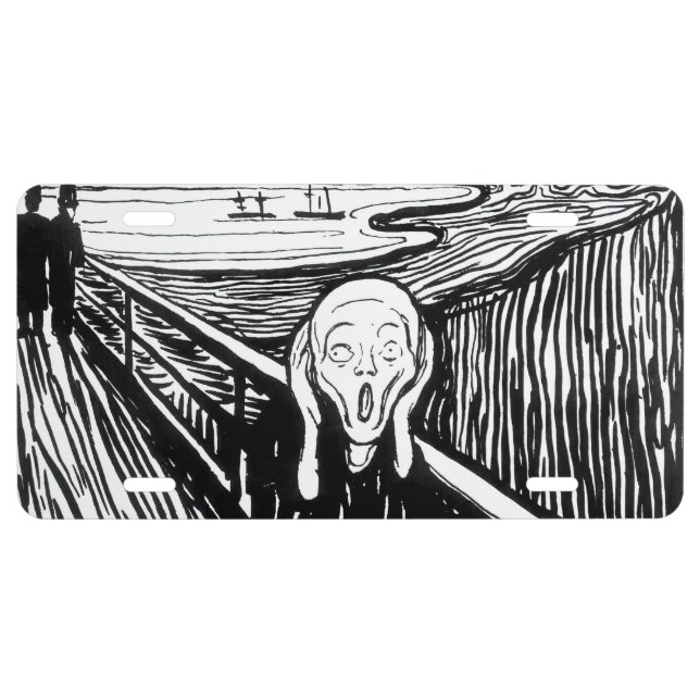 Edvard Munch - The Scream Lithography License Plate (Front)