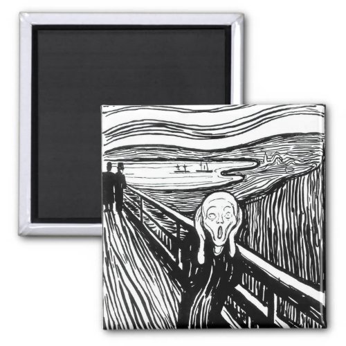 Edvard Munch _ The Scream Lithography Magnet