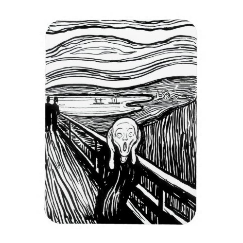 Edvard Munch _ The Scream Lithography Magnet