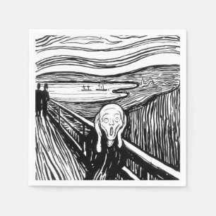 Edvard Munch - The Scream Lithography Napkins