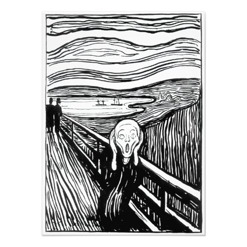 Edvard Munch _ The Scream Lithography Photo Print